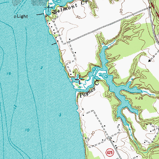 Topographic Map of Paynes Creek, VA