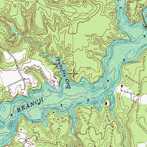 Topographic Map of Punches Cove, VA
