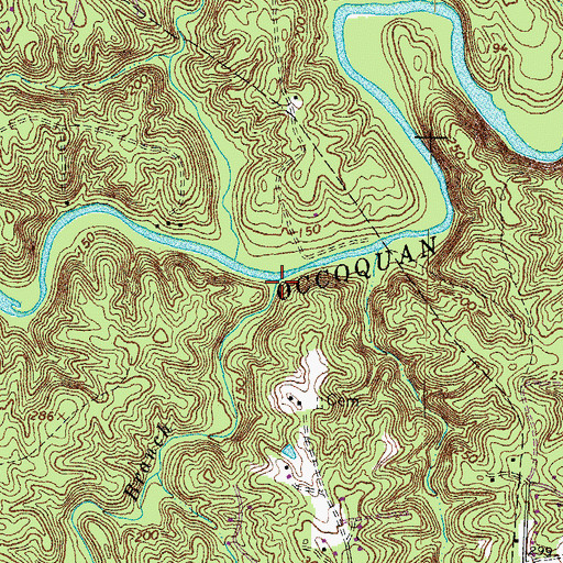 Topographic Map of Purcell Branch, VA