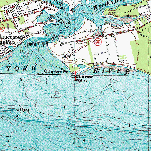 Topographic Map of Quarter Point, VA