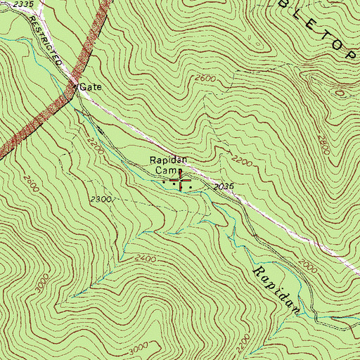 Topographic Map of Rapidan Camp, VA