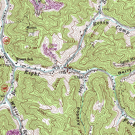 Topographic Map of Rosin Camp Fork, VA