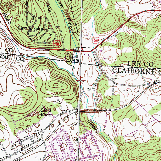 Topographic Map of Station Creek, VA