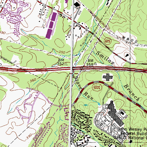 Topographic Map of Stave Run, VA