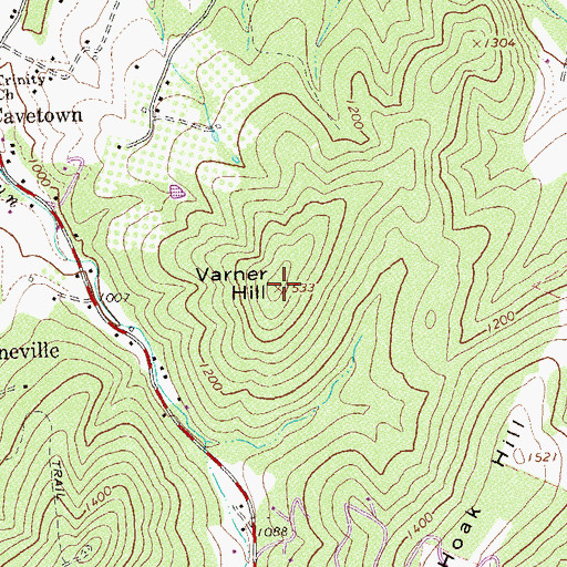Topographic Map of Varner Hill, VA