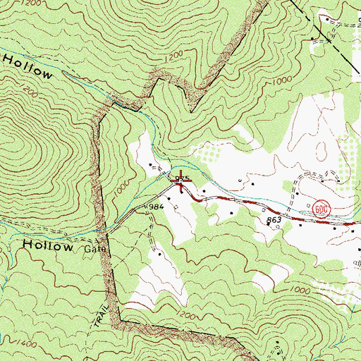 Topographic Map of Weakley Hollow, VA