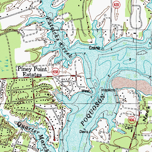 Topographic Map of Yorkville, VA