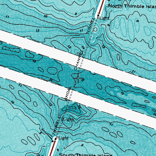 Topographic Map of Thimble Shoal Channel Tunnel, VA