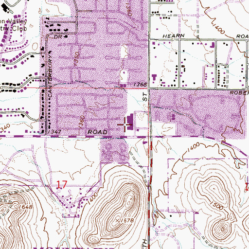 Topographic Map of Moon Valley Plaza Shopping Center, AZ
