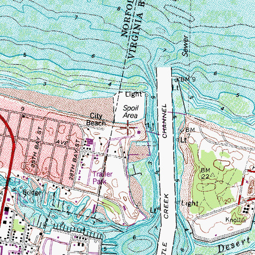 Topographic Map of Pleasure House Point (historical), VA