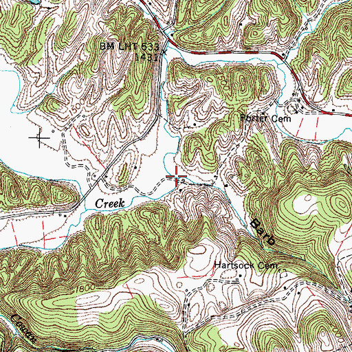 Topographic Map of Barb Hollow, VA