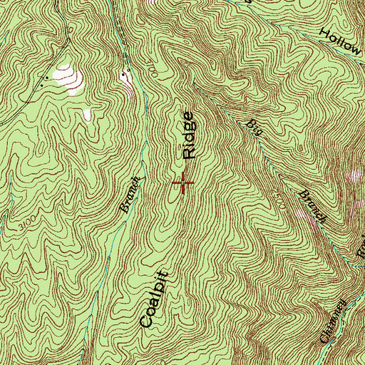 Topographic Map of Coalpit Ridge, VA