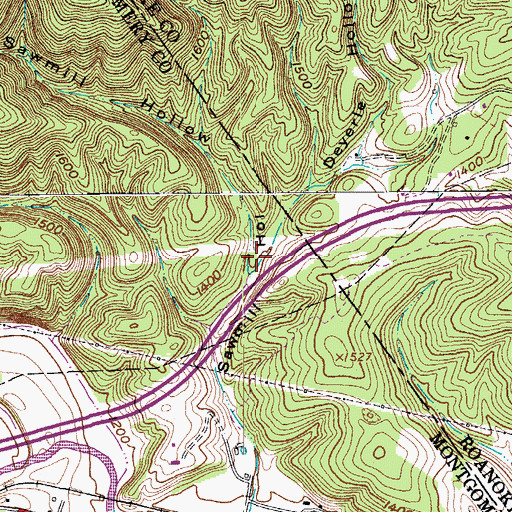 Topographic Map of Deyerle Hollow, VA