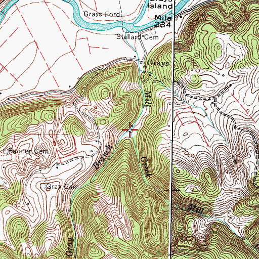 Topographic Map of Gray Branch, VA
