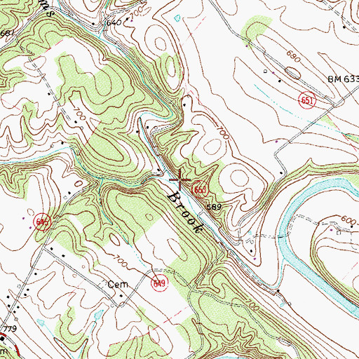 Topographic Map of Jordan Run, VA