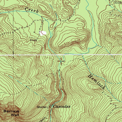 Topographic Map of Laurel Creek, VA