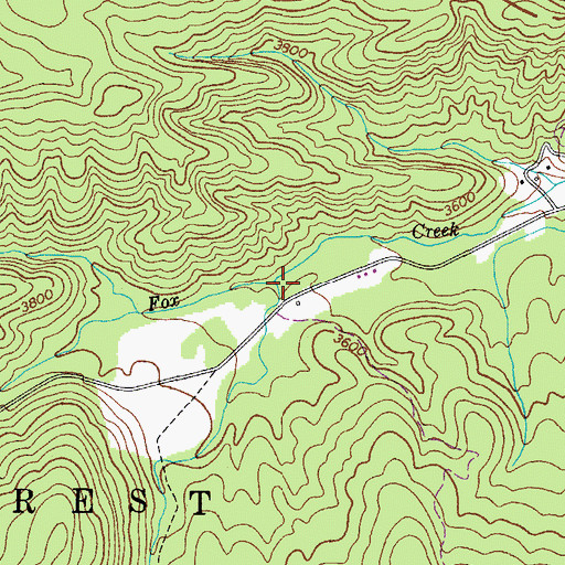 Topographic Map of Lewis Fork, VA
