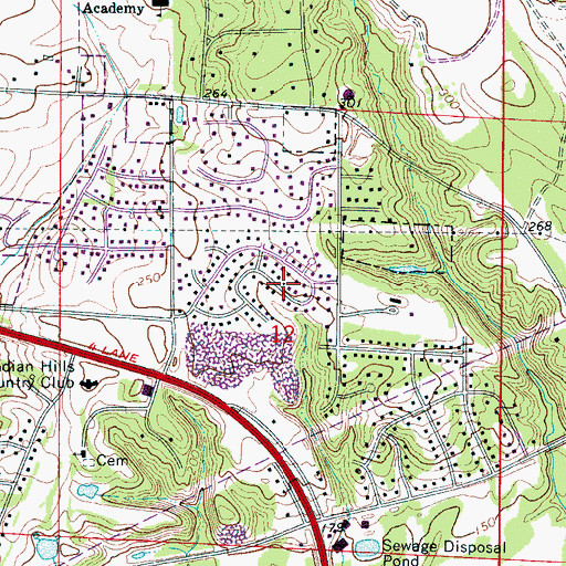 Topographic Map of Riverdale, AL