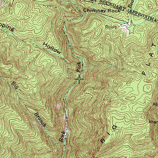 Topographic Map of Moping Hollow, VA
