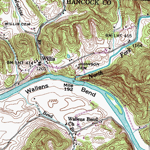 Topographic Map of North Fork Clinch River, VA