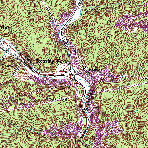 Topographic Map of Potcamp Fork, VA