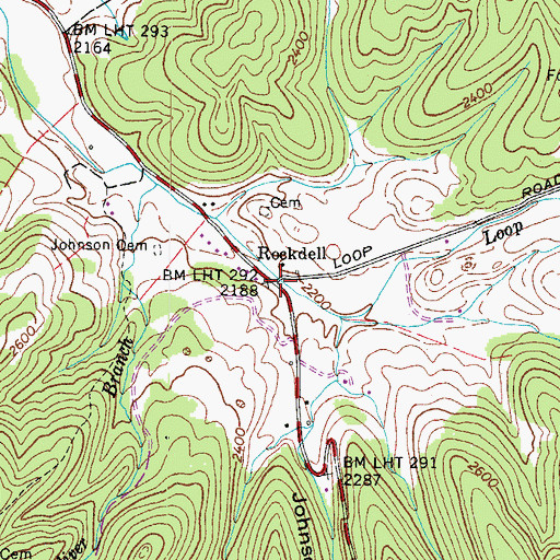 Topographic Map of Rockdell, VA