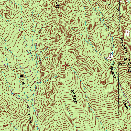 Topographic Map of Scott Ridge, VA