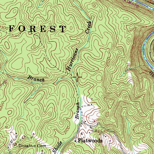 Topographic Map of Selcer Branch, VA