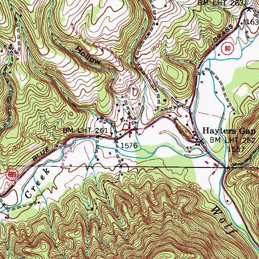 Topographic Map of Wydner Hollow, VA