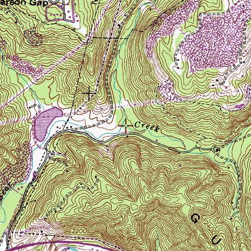 Topographic Map of Yellow Creek, VA