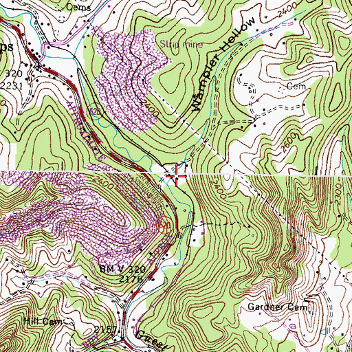 Topographic Map of Wampler Hollow, VA
