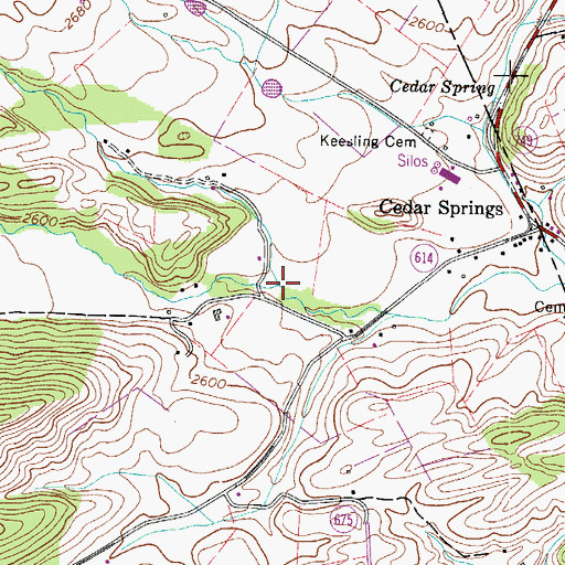 Topographic Map of White Rock Creek, VA