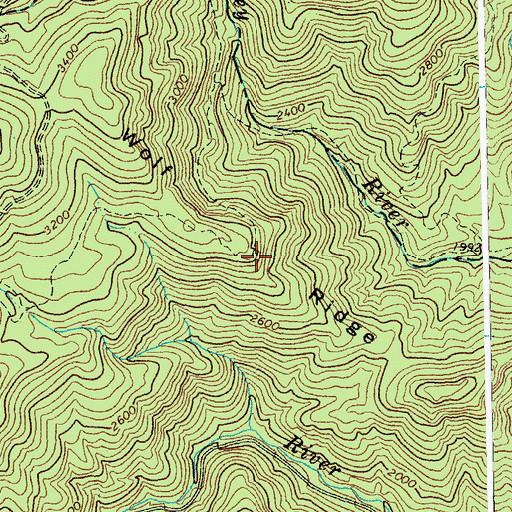 Topographic Map of Wolf Ridge, VA