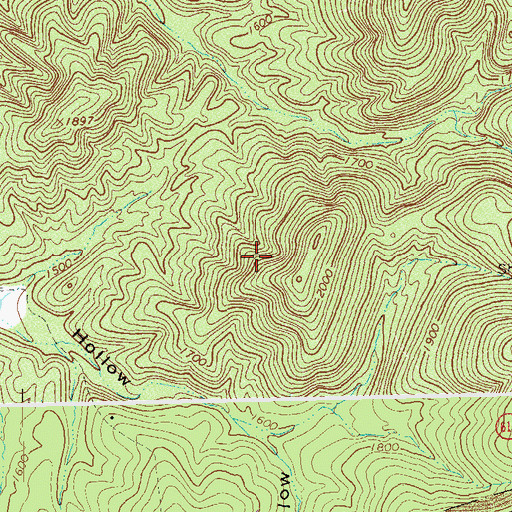 Topographic Map of JJJ Mountain, VA