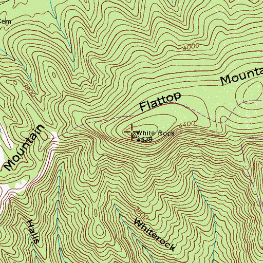 Topographic Map of White Rock, VA