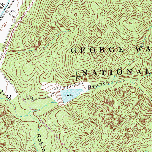 Topographic Map of South River Number 26 Dam, VA