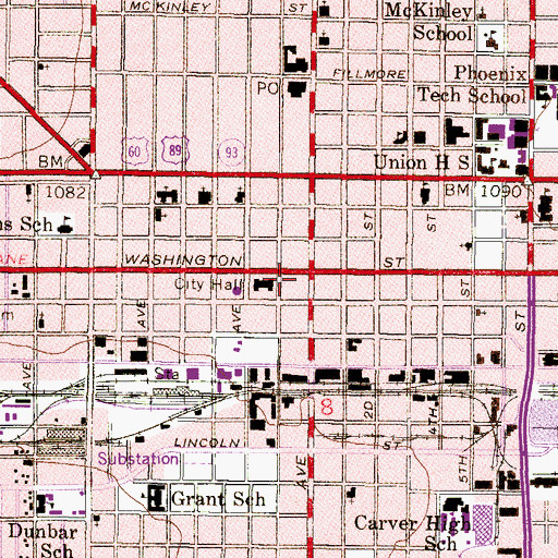 Topographic Map of Patriot Square, AZ