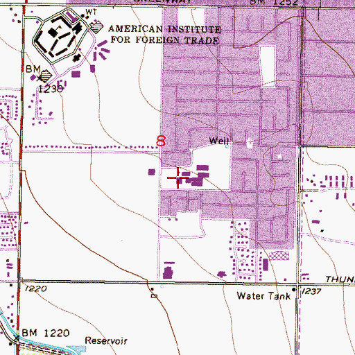 Topographic Map of Kachina Elementary School, AZ