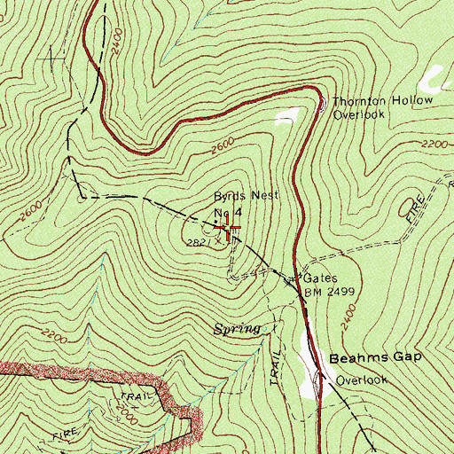 Topographic Map of Byrds Nest Number 4, VA