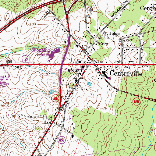 Topographic Map of Fairfax County Fire and Rescue Department Station 17 Centreville, VA