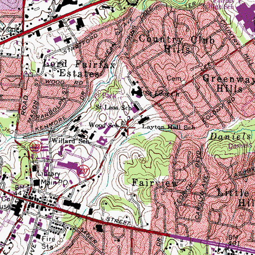 Topographic Map of First Church of Christian Scientist, VA