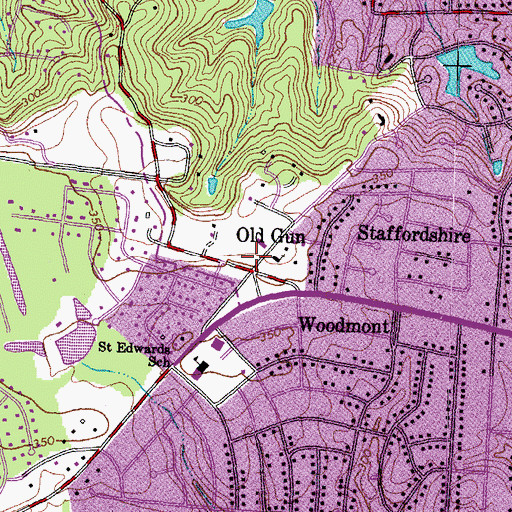 Topographic Map of Old Gun, VA