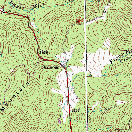 Topographic Map of Oronoco, VA