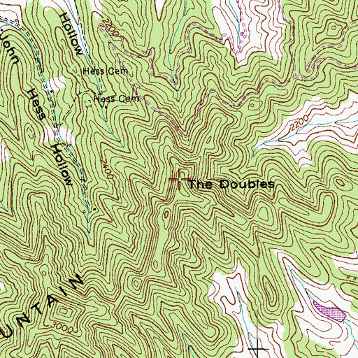 Topographic Map of The Doubles, VA