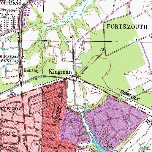 Topographic Map of Kingman, VA