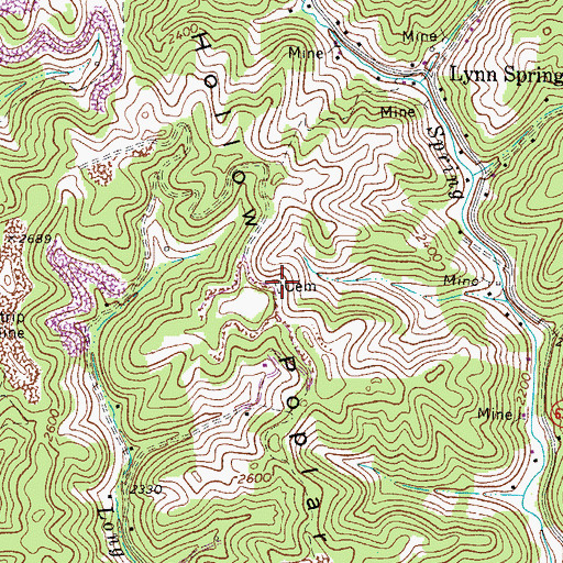 Topographic Map of Ray Cemetery, VA