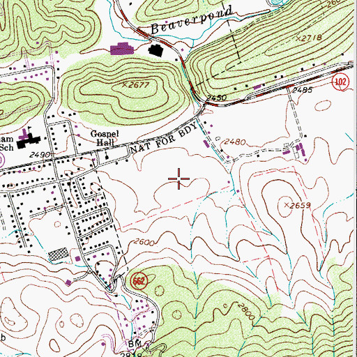 Topographic Map of Graham Middle School, VA