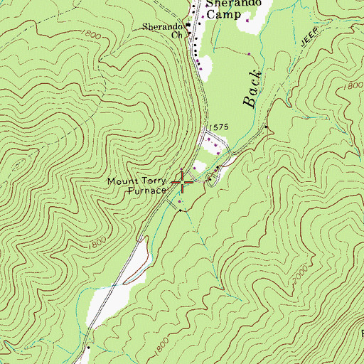 Topographic Map of Mount Torry Furnace, VA