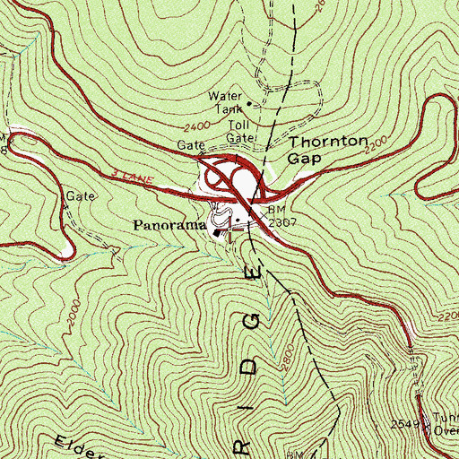 Topographic Map of Panorama, VA