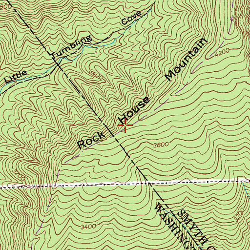 Topographic Map of Rock House Mountain, VA